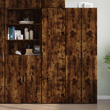 Berkfield Highboard Smoked Oak 45x42.5x185 cm Engineered Wood