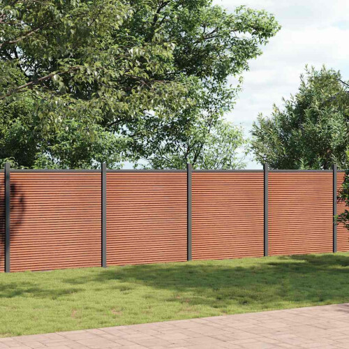 Berkfield Fence Panel Brown 699x186 cm WPC