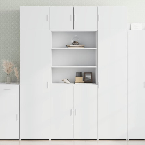 Berkfield Highboard White 80x42.5x185 cm Engineered Wood