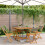 Berkfield 5 Piece Garden Dining Set Grey Polypropylene and Solid Wood 1