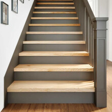 Berkfield Stair Treads 2 pcs Untreated 100x30x2 cm Solid Wood Oak