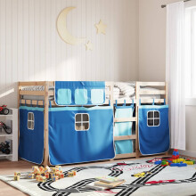Berkfield Bunk Bed without Mattress Blue 90x190 cm Single Solid Wood Pine