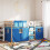 Berkfield Bunk Bed without Mattress Blue 90x190 cm Single Solid Wood Pine 1