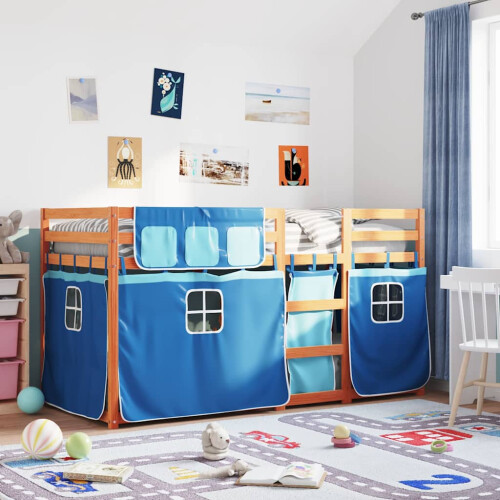 Berkfield Bunk Bed without Mattress Blue 90x190 cm Single Solid Wood Pine