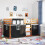 Berkfield Bunk Bed without Mattress White&Black 80x200 cm Solid Wood Pine 1
