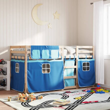 Berkfield Bunk Bed without Mattress Blue 90x190 cm Single Solid Wood Pine