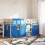 Berkfield Bunk Bed without Mattress Blue 90x190 cm Single Solid Wood Pine 1