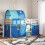 Berkfield Bunk Bed without Mattress Blue 80x200 cm Solid Wood Pine 1