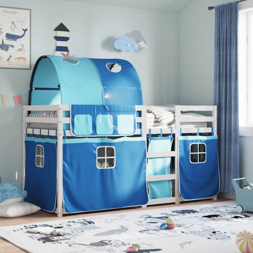 Berkfield Bunk Bed without Mattress Blue 80x200 cm Solid Wood Pine