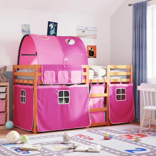 Berkfield Bunk Bed without Mattress Pink 80x200 cm Solid Wood Pine