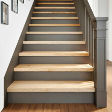 Berkfield Stair Treads 4 pcs Untreated 90x30x2 cm Solid Wood Oak