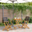 Berkfield 3 Piece Bistro Set Black Poly Rattan and Solid Wood 1