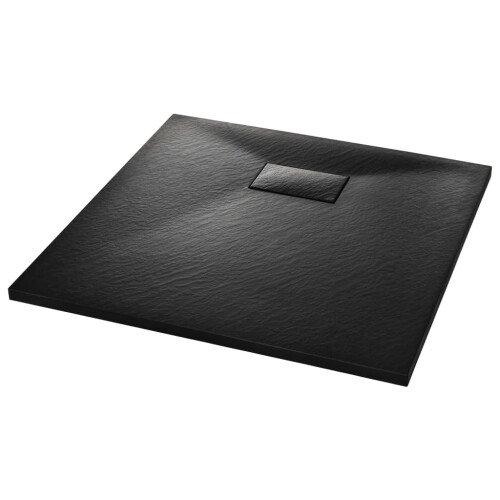 Berkfield Shower Base Tray SMC Black 80x80 cm 1