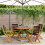 Berkfield 5 Piece Garden Dining Set Black Polypropylene and Solid Wood 1