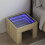 Berkfield Bedside Table with Infinity LED Sonoma Oak 40x40x30 cm 1