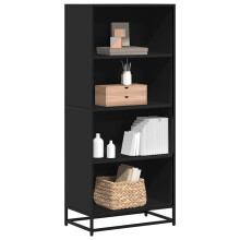 Berkfield Bookcase Black 60x35x139 cm Engineered Wood