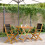 Berkfield 3 Piece Bistro Set Black Polypropylene and Solid Wood 1