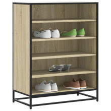 Berkfield Shoe Cabinet Sonoma Oak 75x38x97.5 cm Engineered Wood and Metal