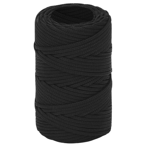 Berkfield Boat Rope Full Black 2 mm 100 m Polypropylene 1
