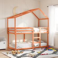 Berkfield Bunk Bed without Mattress Wax Brown 80x200 cm Solid Wood Pine