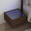Berkfield Bedside Table with Infinity LED Brown Oak 40x40x30 cm 1