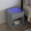 Berkfield Bedside Table with Infinity LED Grey Sonoma 40x40x50 cm 1