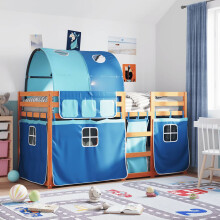 Berkfield Bunk Bed without Mattress Blue 90x190 cm Single Solid Wood Pine