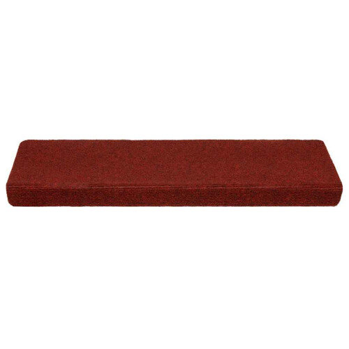 Berkfield Stair Mats Self-adhesive 5 pcs 65x21x4 cm Bordeaux Red Rectangular Edge 2