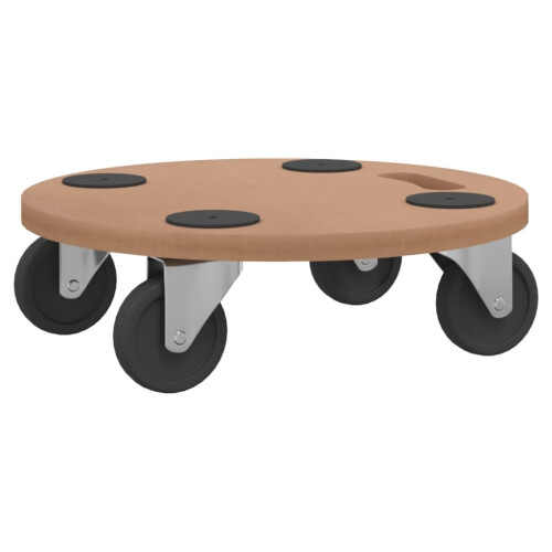 Berkfield Dolly Trolleys 2 pcs Round Engineered Wood 2