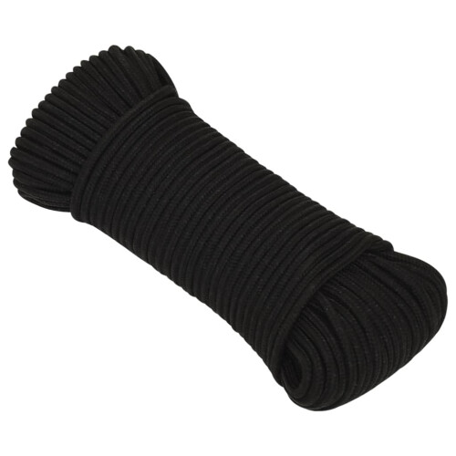 Berkfield Work Rope Black 4 mm 50 m Polyester 1