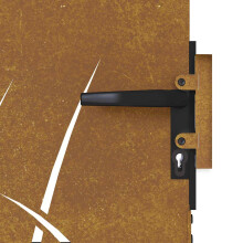 Berkfield Garden Gate 100x100 cm Corten Steel Grass Design