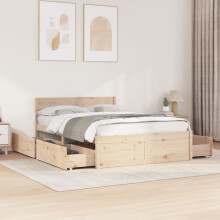 Berkfield Bed Frame without Mattress 120x190 cm Small Double Solid Wood Pine
