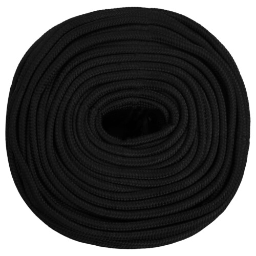 Berkfield Work Rope Black 6 mm 100 m Polyester 2