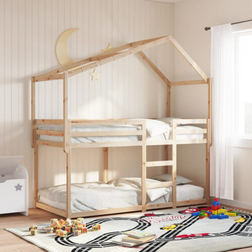 Berkfield Bunk Bed without Mattress 90x190 cm Single Solid Wood Pine