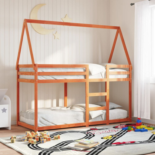 Berkfield Bunk Bed without Mattress Wax Brown 80x200 cm Solid Wood Pine