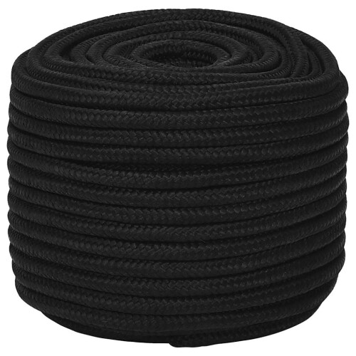Berkfield Work Rope Black 12 mm 250 m Polyester 1