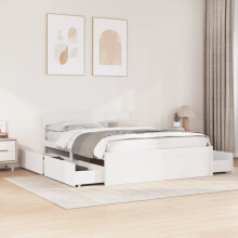 Berkfield Bed Frame without Mattress White 160x200 cm Solid Wood Pine