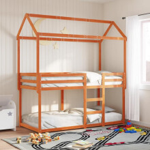 Berkfield Bunk Bed without Mattress Wax Brown 90x200 cm Solid Wood Pine