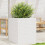 Berkfield Garden Planter White 60x60x68.5 cm Solid Wood Pine 1
