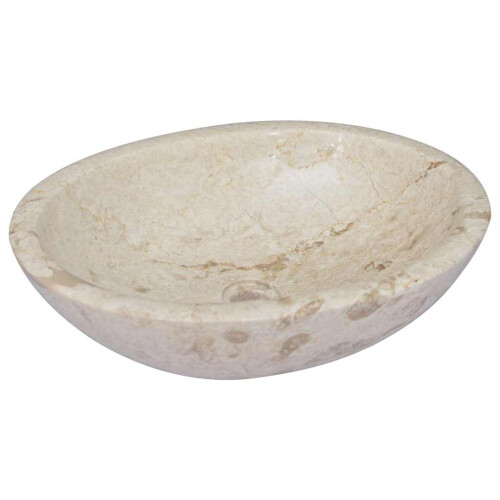 Berkfield Sink Cream 53x40x15 cm Marble 1