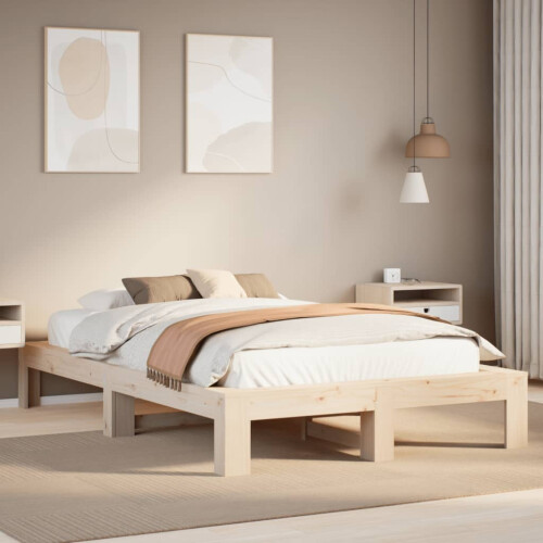 Berkfield Bed Frame without Mattress 120x190 cm Small Double Solid Wood Pine