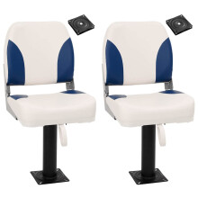 Berkfield Boat Seats 2 pcs with Pedestal 360 Rotatable