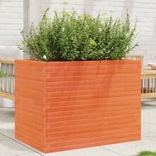 Berkfield Garden Planter Wax Brown 90x60x68.5 cm Solid Wood Pine