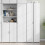 Berkfield Highboard White 45x42.5x185 cm Engineered Wood 1