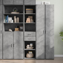 Berkfield Highboard Concrete Grey 40x42.5x185 cm Engineered Wood