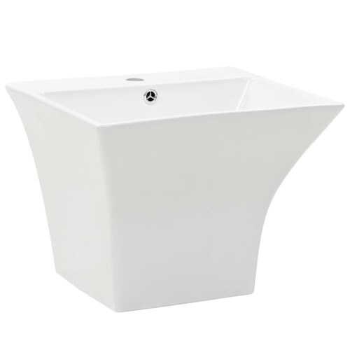 Berkfield Wall-mounted Basin Ceramic White 500x450x410 mm 1