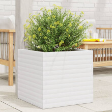 Berkfield Garden Planter White 50x50x46 cm Solid Wood Pine