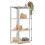 Berkfield 4-Layer Corner Shelf Silver Steel&Engineered Wood 3