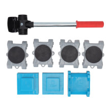 Furniture Lifter and Mover Kit with 360 Rotating Wheels, Easy Lifting Leverage, Heavy Load Capacity