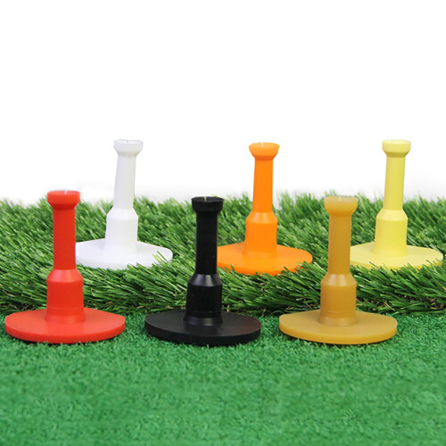 Golf Rubber Tees for Driving Range, Durable Black Practice Tees with Stable Support for Mats 2
